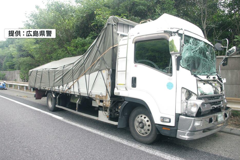 自衛隊車両に追突　酒気帯び運転の疑い　トラック運転手を現行犯逮捕　広島・廿日市市