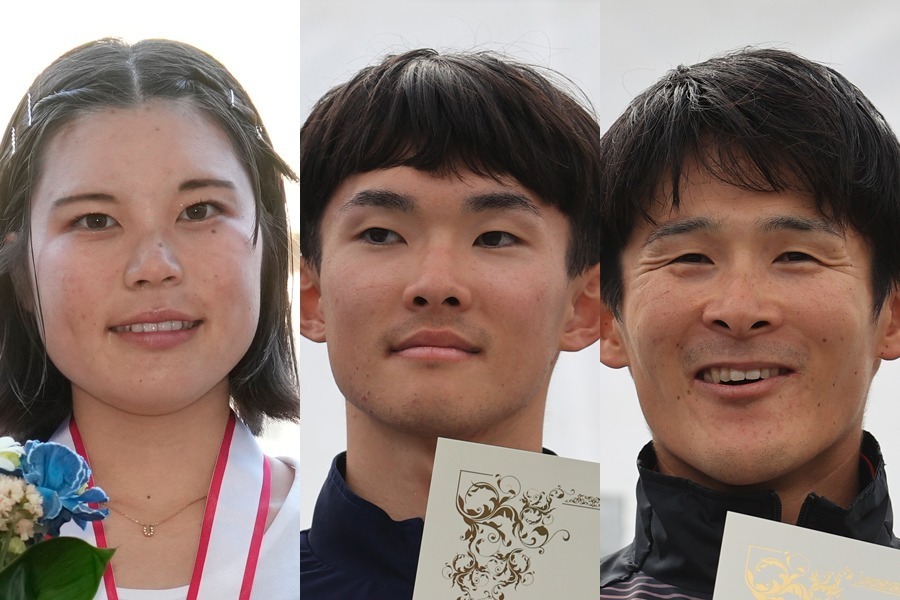 日本選手権35km競歩に出場する内藤未唯、川野将虎、丸尾知司