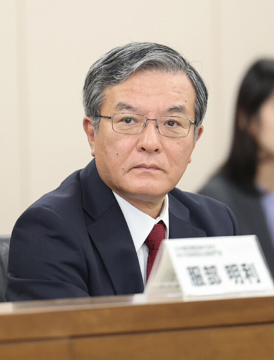 情報通信審議会の通信政策特別委員会に出席したＮＴＴの島田明社長＝２９日午前、東京・霞が関の総務省