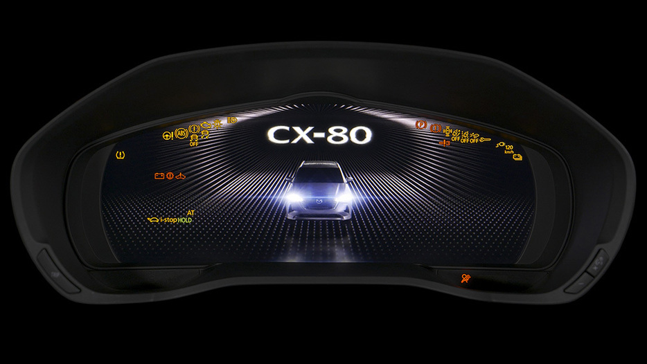 マツダ「CX-80」にパナソニックのフルディスプレイメーターが採用