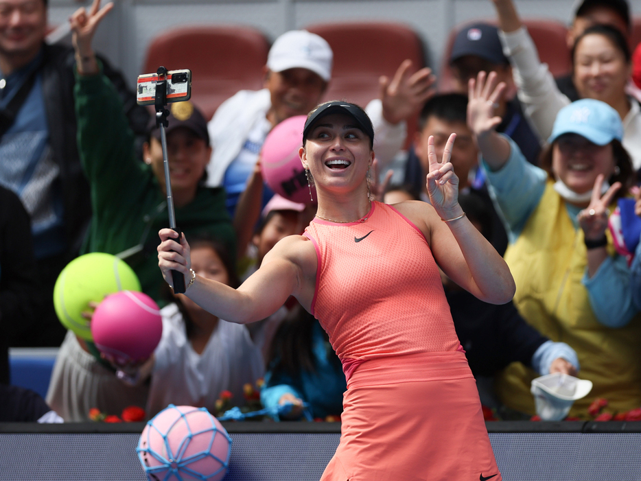 「チャイナ・オープン」（中国・北京）で準々決勝に進出したパウラ・バドーサ（スペイン）（Getty Images）