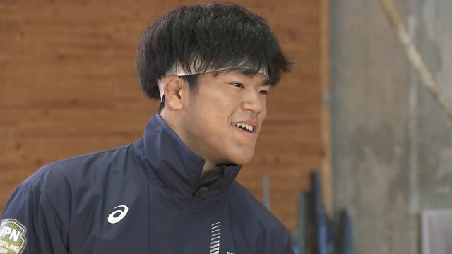 高松北高校で練習する吉田泰造選手