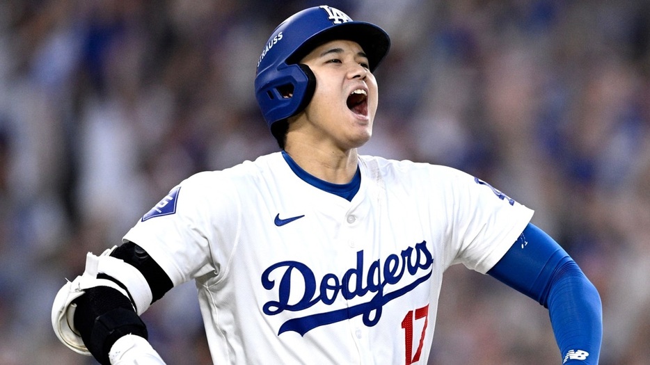 2回裏に同点3ランを放ったドジャースの大谷翔平（MLB Advanced Media）