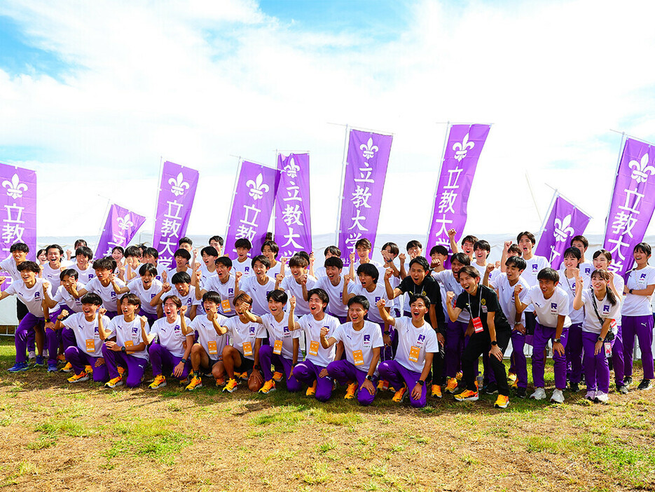 箱根駅伝予選会をトップ通過し、本戦出場を決めた立教大学　photo by スポニチ/アフロ