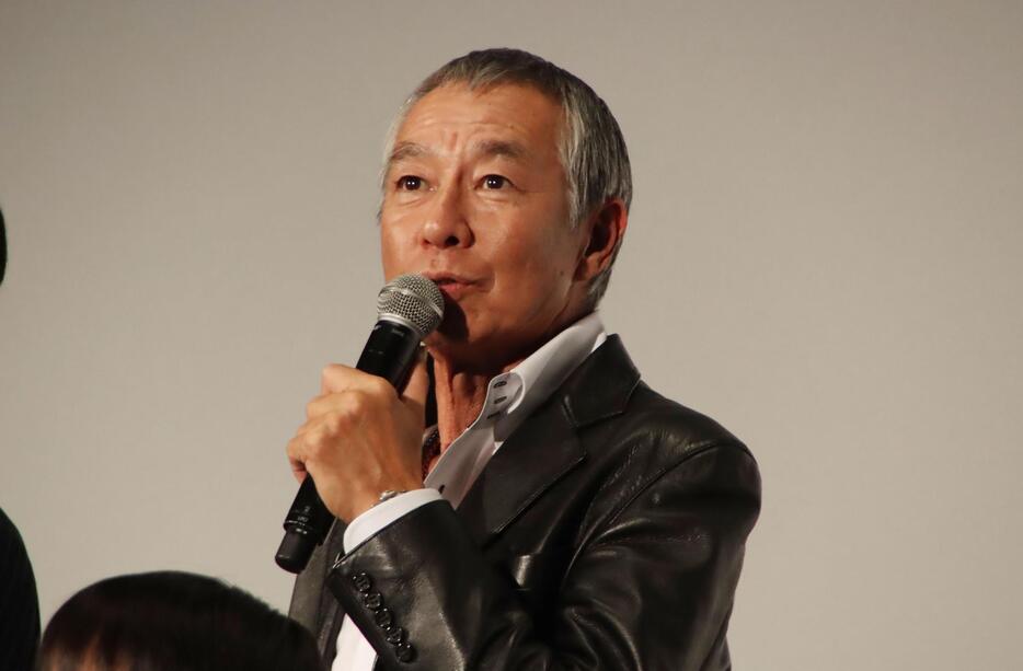 映画「室井慎次　敗れざる者」の初日舞台あいさつに登壇した柳葉敏郎さん