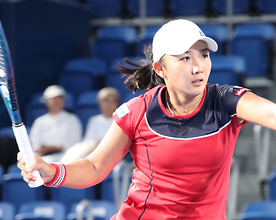 2回戦で敗れた岡村恭香[画像/tennis365.net]