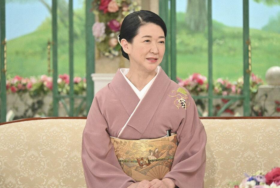 10月15日放送の「徹子の部屋」に出演した紺野美沙子さん＝テレビ朝日提供