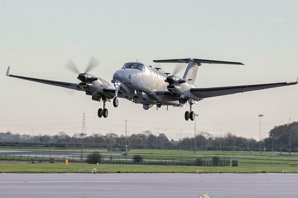 レーザー防空システムを搭載予定のシャドウR2偵察機（画像：イギリス空軍）。