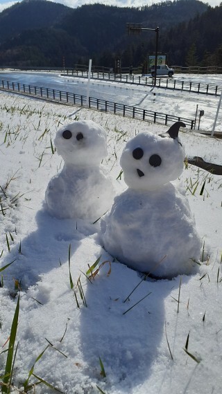 雪が積もった石北峠