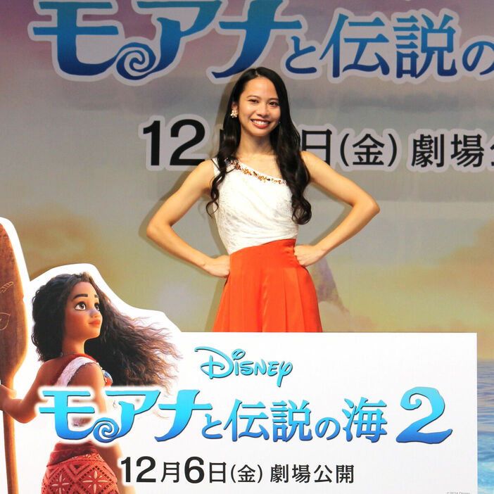 映画「モアナと伝説の海２」に出演する屋比久知奈（カメラ・中西 珠友）