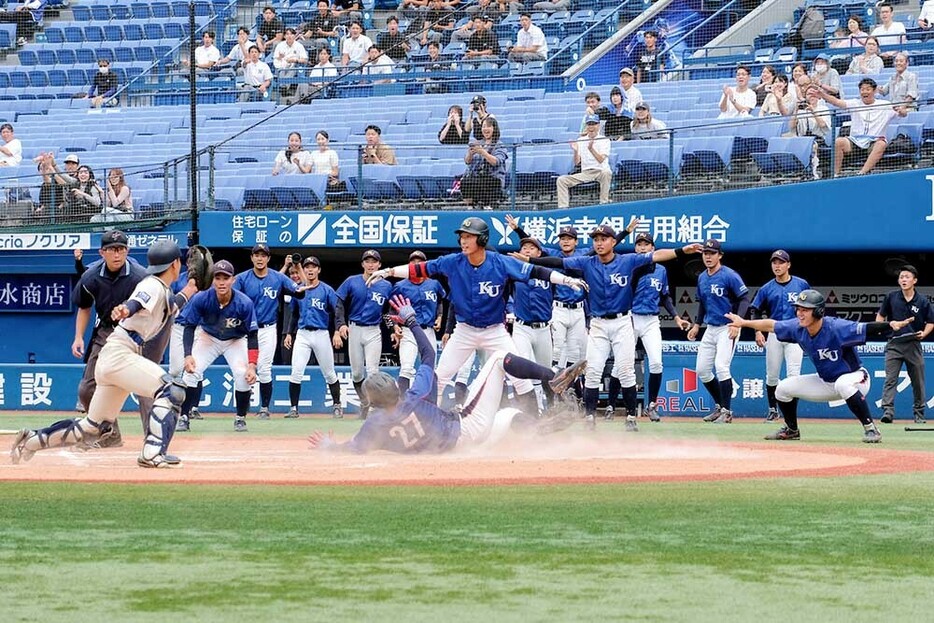 ５季ぶりの優勝に王手をかけた神大