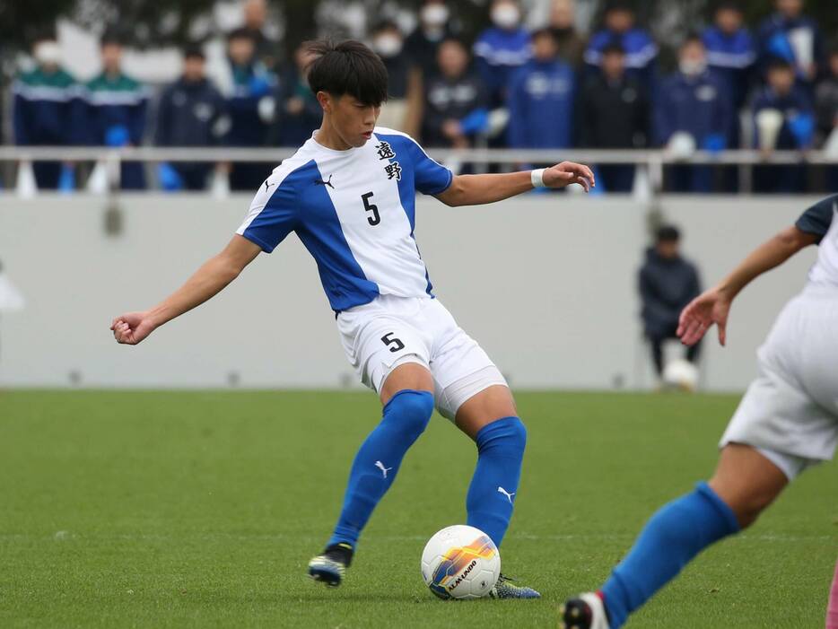 遠野高の守りの要、CB菊池晃太(3年=遠野市立遠野中出身)(Taro YOSHIDA)