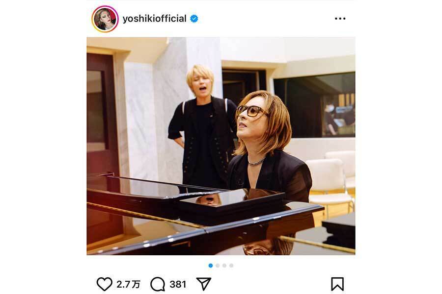 YOSHIKIの実際の投稿【写真：インスタグラム（@yoshikiofficial）より】