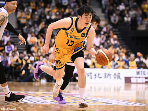 キャリアをスタートさせたSR渋谷に帰還した阿部諒 [写真]＝B.LEAGUE