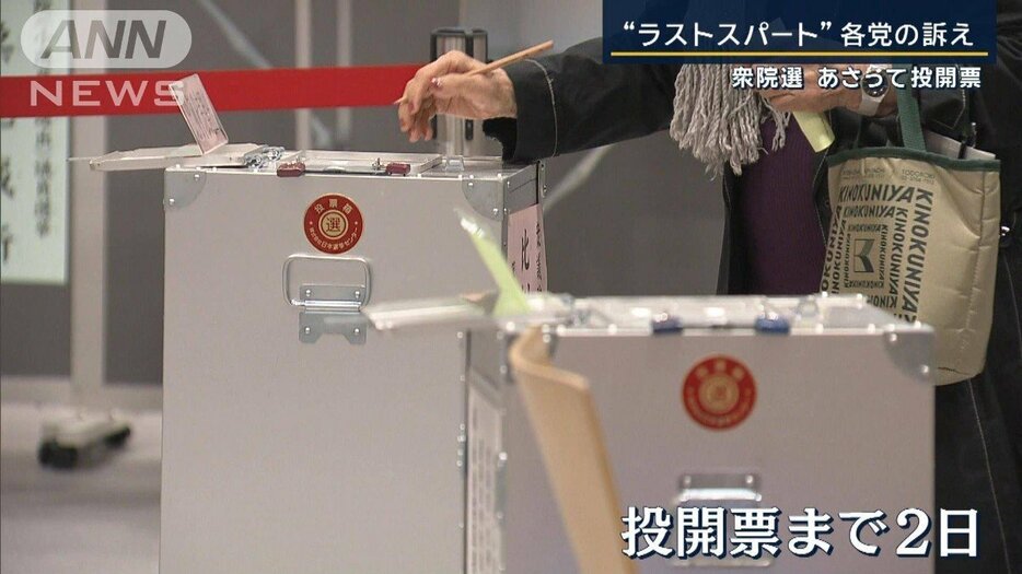 “ラストスパート”各党の訴え　投開票まであと2日