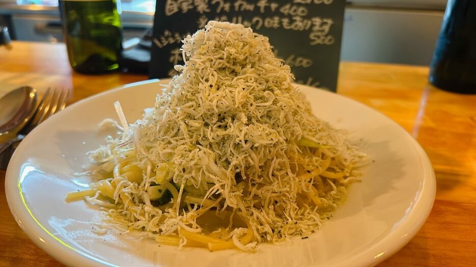 「しらすと香味野菜のペペロンチーノ」