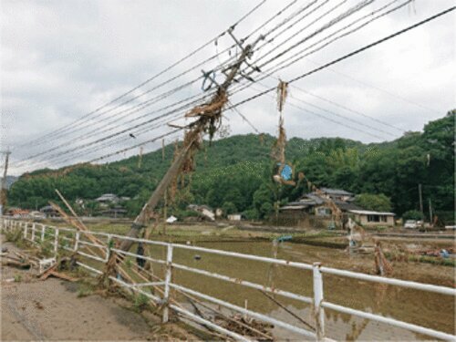 2020年豪雨による熊本県（球磨村）の浸水被害の様子出所：内閣府防災情報のページ「令和3年版防災白書｜熊本県（球磨村）の浸水被害（内閣府資料）」から