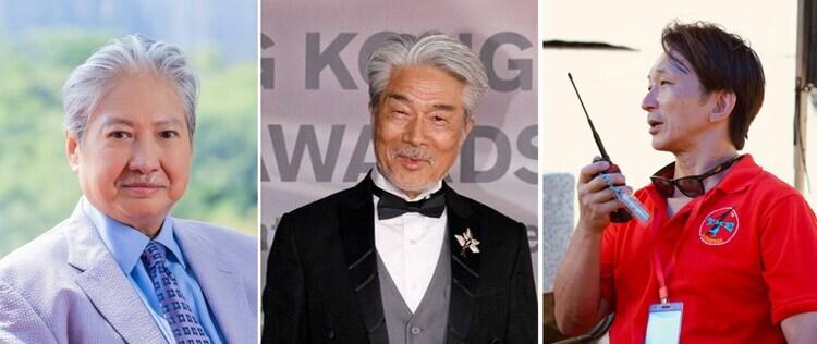 「カンフー映画：過去、現在、そして未来」登壇者。左からサモ・ハン、倉田保昭、谷垣健治