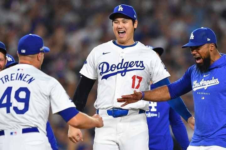 大谷は初のポストシーズンで地区シリーズを突破。ドジャースはNLCS進出を果たした。(C) Getty Images