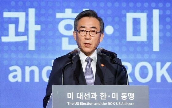 韓国外交部の趙兌烈長官。キム・ソンリョン記者