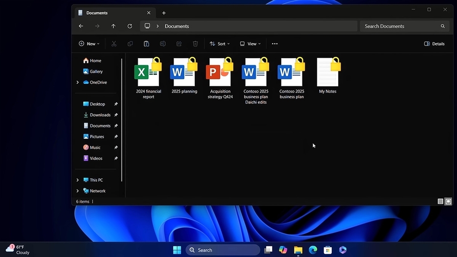 PDEを有効化したWindows 11（先の動画より）