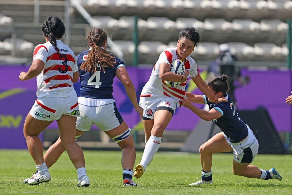 風下での50：22キックなどでチームを前に出したFB西村蒼空©JRFU