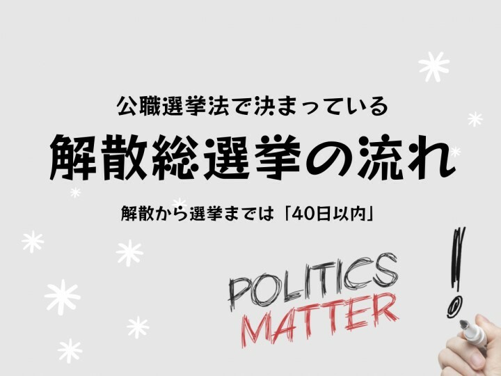 衆議院は解散から何日で選挙がある？解散総選挙の流れ【衆院選2024】