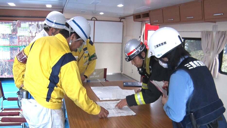 造船所で消防訓練＝津市（三重テレビ放送）