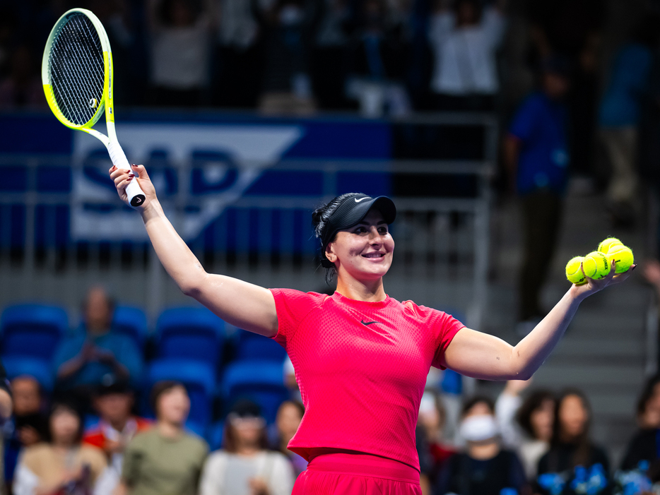 「東レ パン・パシフィック・オープンテニス」（東京・有明テニスの森）で準々決勝に進出したビアンカ・アンドレスク（カナダ）（Getty Images）