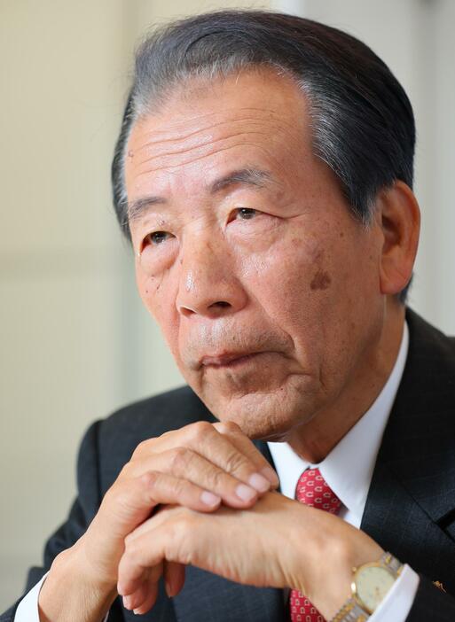 平野博文元官房長官＝東京都港区で2023年1月13日、長谷川直亮撮影