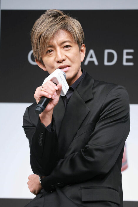 木村拓哉「ＣＡＮＡＤＥＬ」ブランドキャラクター就任＆新ＣＭ発表会に出席した木村拓哉