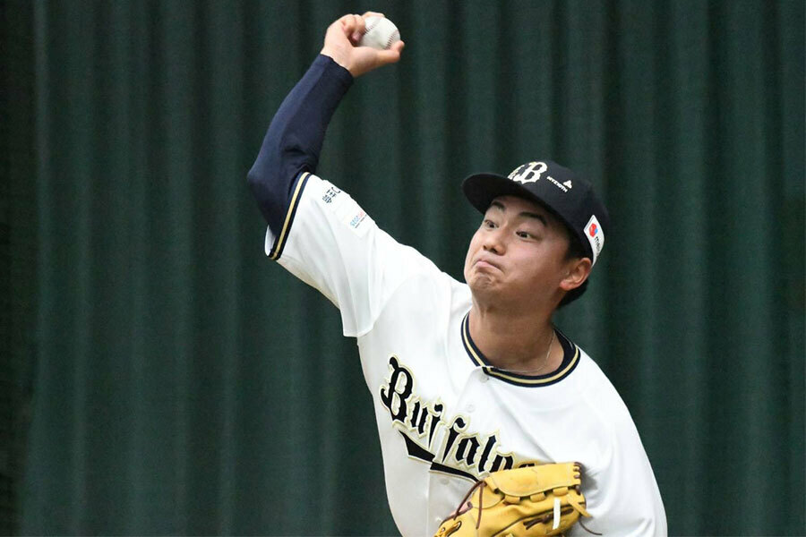 オリックスから戦力外となった横山楓【写真：北野正樹】