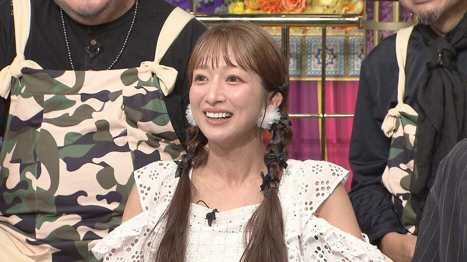 10月8日放送のバラエティー番組「踊る！さんま御殿！！」に出演する辻希美さん＝日本テレビ提供