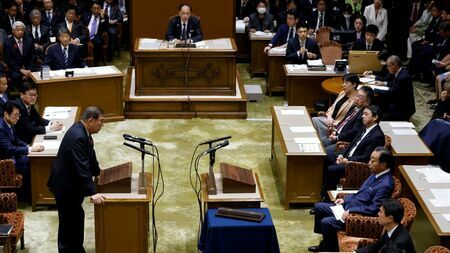 かなり心もとない石破首相だが、10月9日の立憲民主党・野田佳彦代表との40分にわたる「重量級の党首対決」は筆者も聞きほれた（写真：ブルームバーグ）