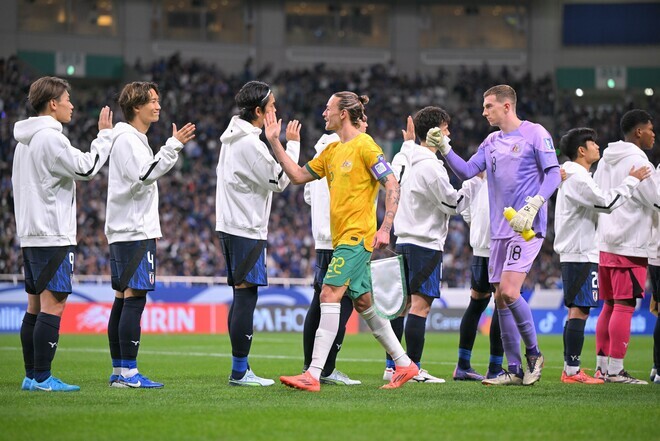 １－１のドローに終わった日本対オーストラリア。写真：金子拓弥（サッカーダイジェスト写真部）