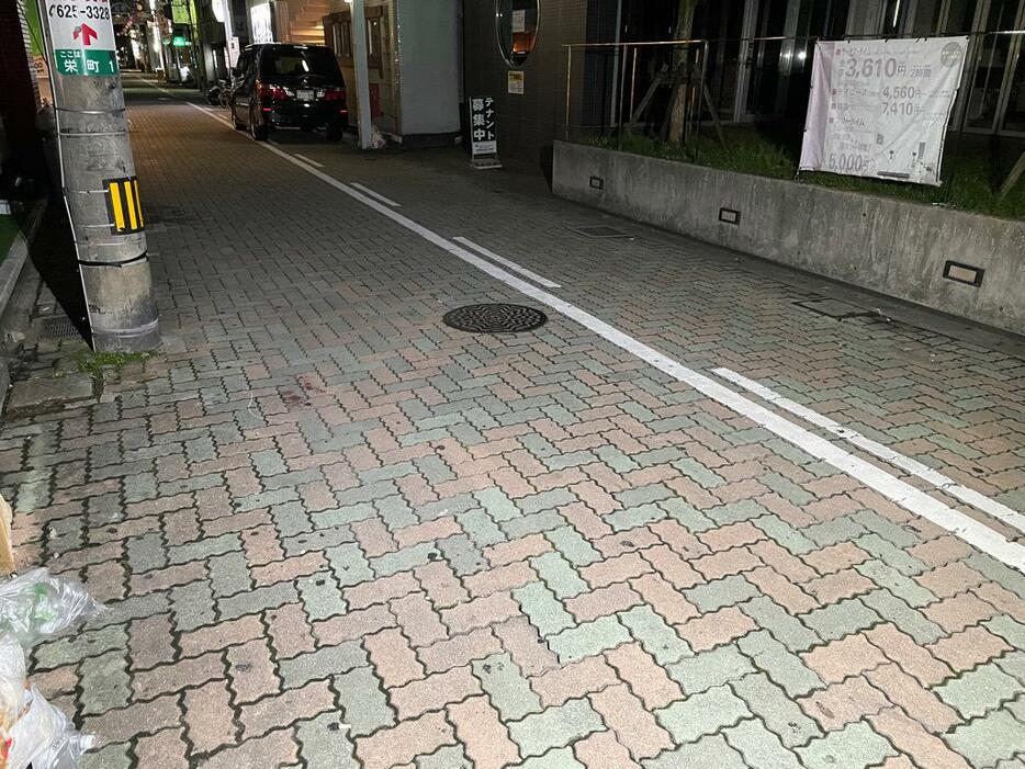 ひき逃げ事件の現場　徳島市栄町