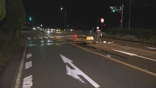 事故現場=21日午後6時45分ごろ・越前市四郎丸町