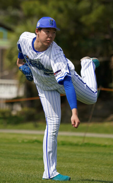 DeNA松本隆之介（2021年2月24日撮影）