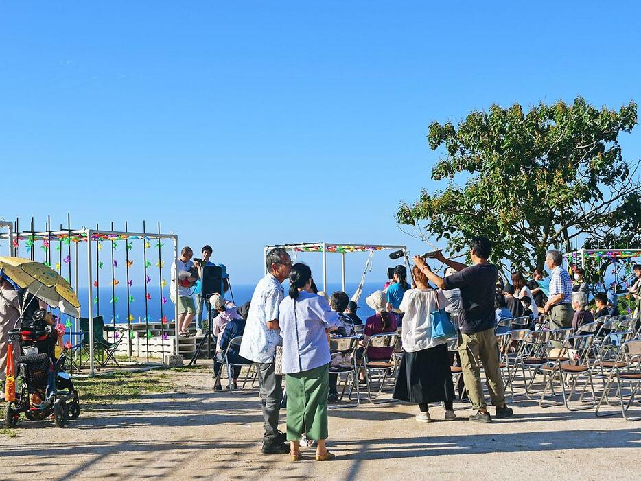 昨年の「夕涼み棚田マルシェ」の様子（写真提供＝NPO法人ゆや棚田景観保存会）