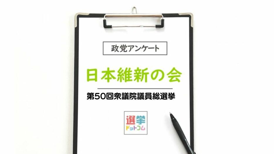 【衆院選2024】政党政策アンケート：日本維新の会