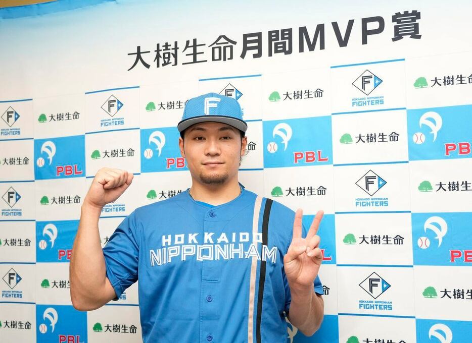 月間MVP受賞の日本ハム・伊藤大海（撮影・甘利慈）