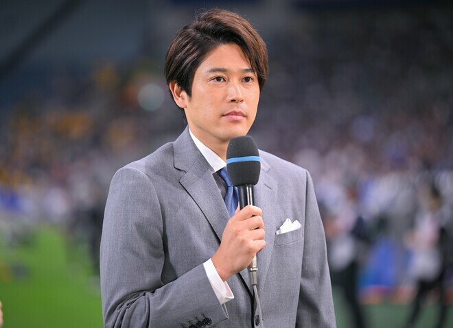 森保ジャパンのセットプレーについて言及した内田氏。写真：金子拓弥（サッカーダイジェスト写真部）