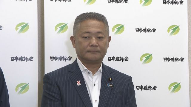 日本維新の会  馬場伸幸代表（31日午後7時ごろ）