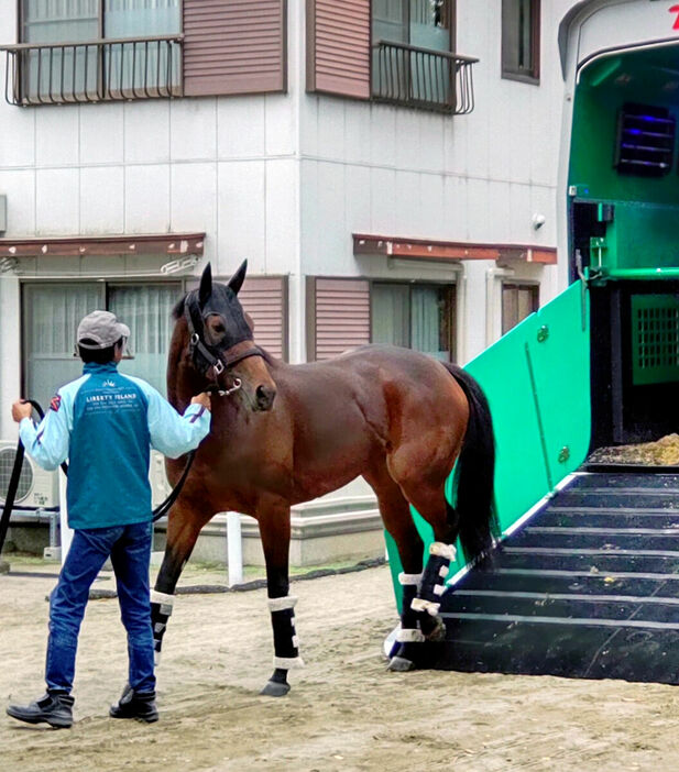 東京競馬場に到着したリバティアイランド（カメラ・浅子　祐貴）