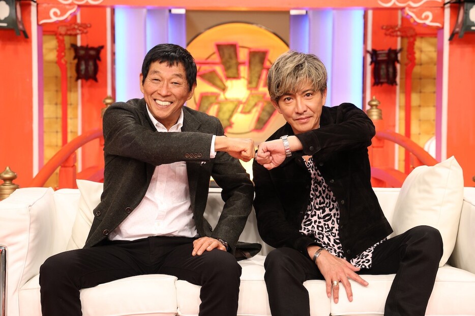 『さんタク』明石家さんま＆木村拓哉　（C）フジテレビ