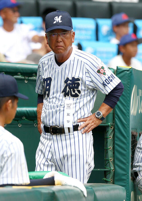 明徳義塾・馬淵監督（2024年8月16日撮影）