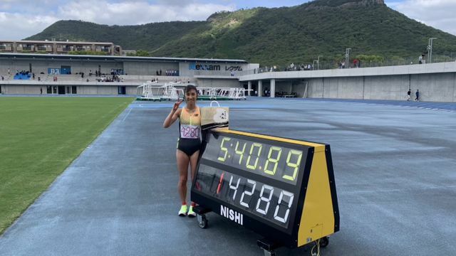 日本新記録を出した陸上・田中希実選手（提供：高松市陸上競技協会）