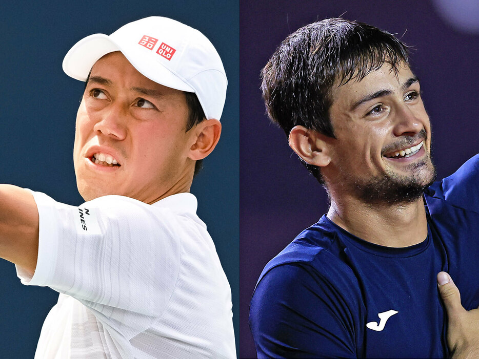 （左から）錦織圭とマリアーノ・ナヴォーネ[画像/ゲッティイメージズ]