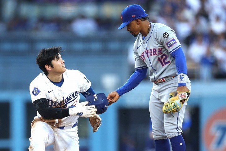 ともにMVP候補として語られる大谷（左）とリンドーア（右）。(C)Getty Images