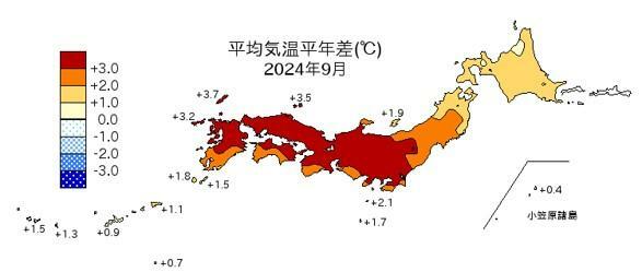 平均気温平年差 出典：気象庁HP